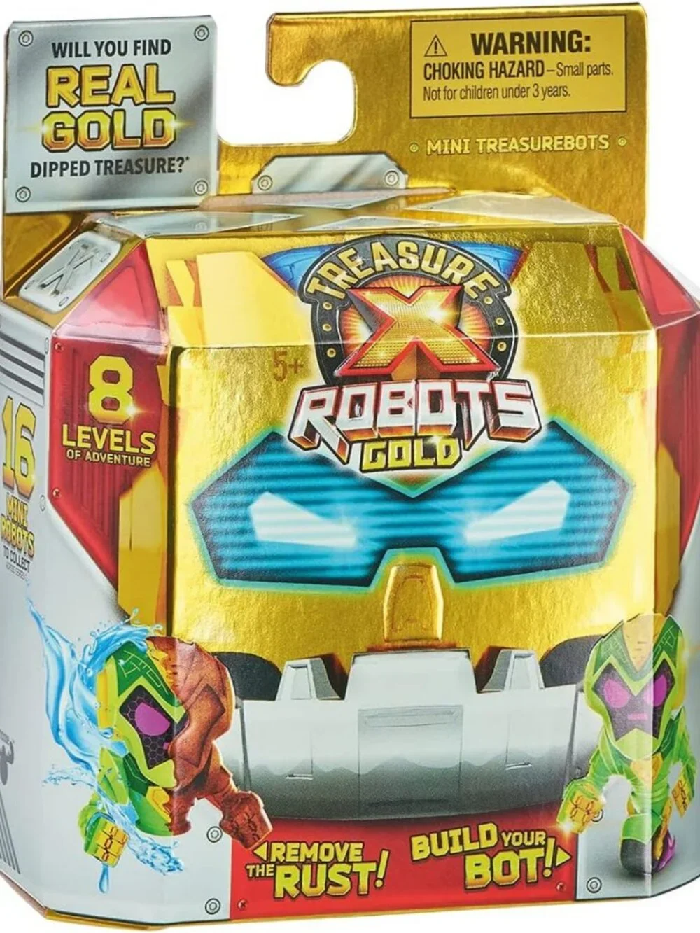 Mini Robot Treasure X - Collectible Gold Edition, Fun Building Toy for Kids